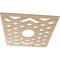 Ekena Millwork Chevron Wood Fretwork Pierced Ceiling Medallion, Alder, 36"OD x 9 3/8"ID x 1/4"T CMWP36X36X0250CHAL - alternate 2